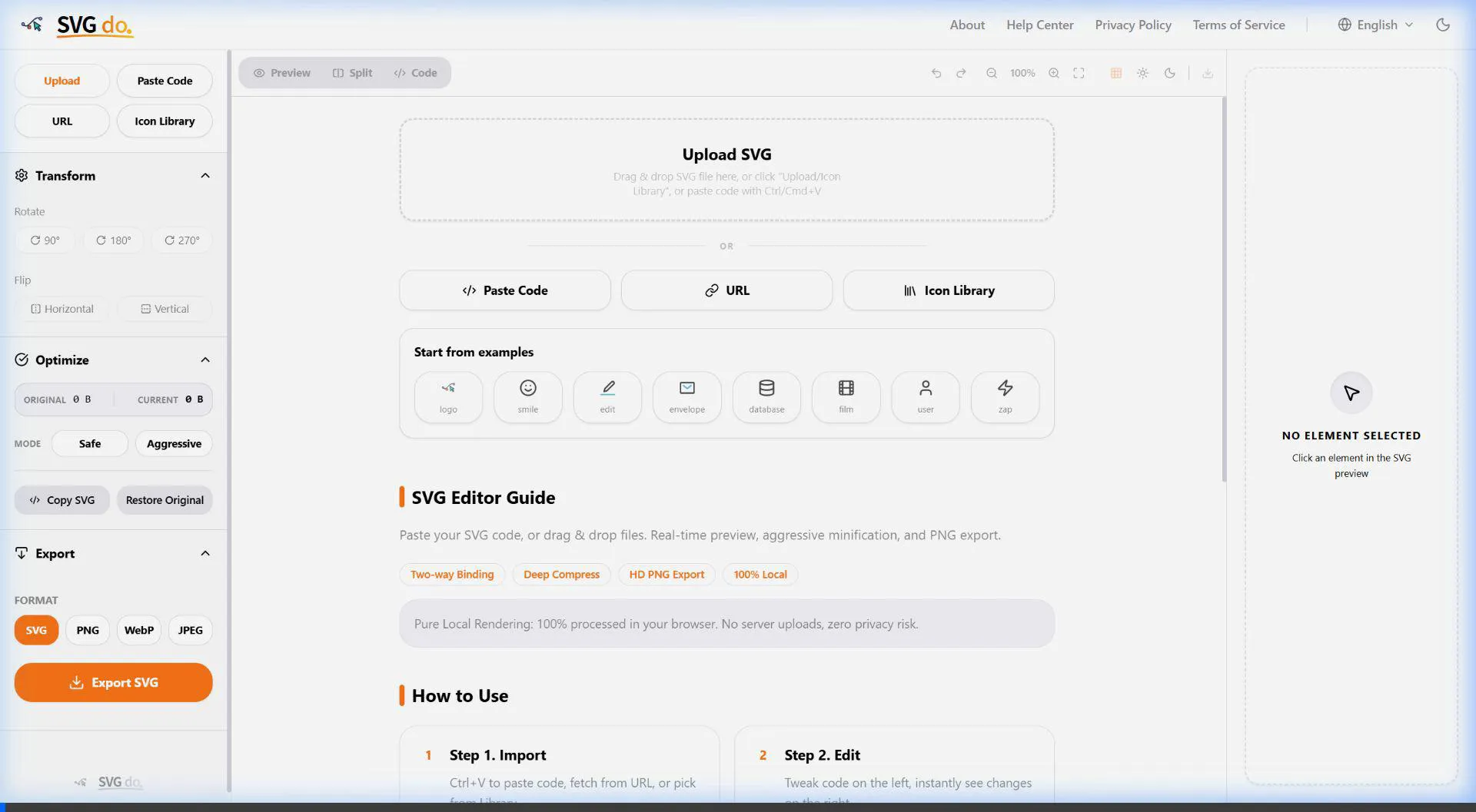SVG Editor Main Interface